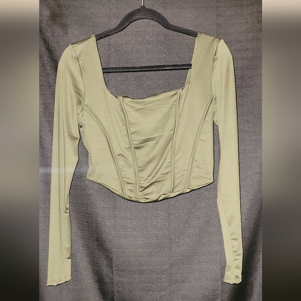 Fashion Nova Olive Crop Top